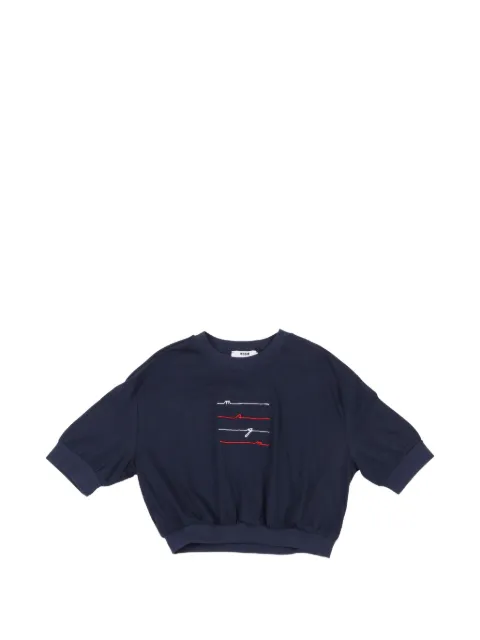 MSGM Kids crop T-shirt