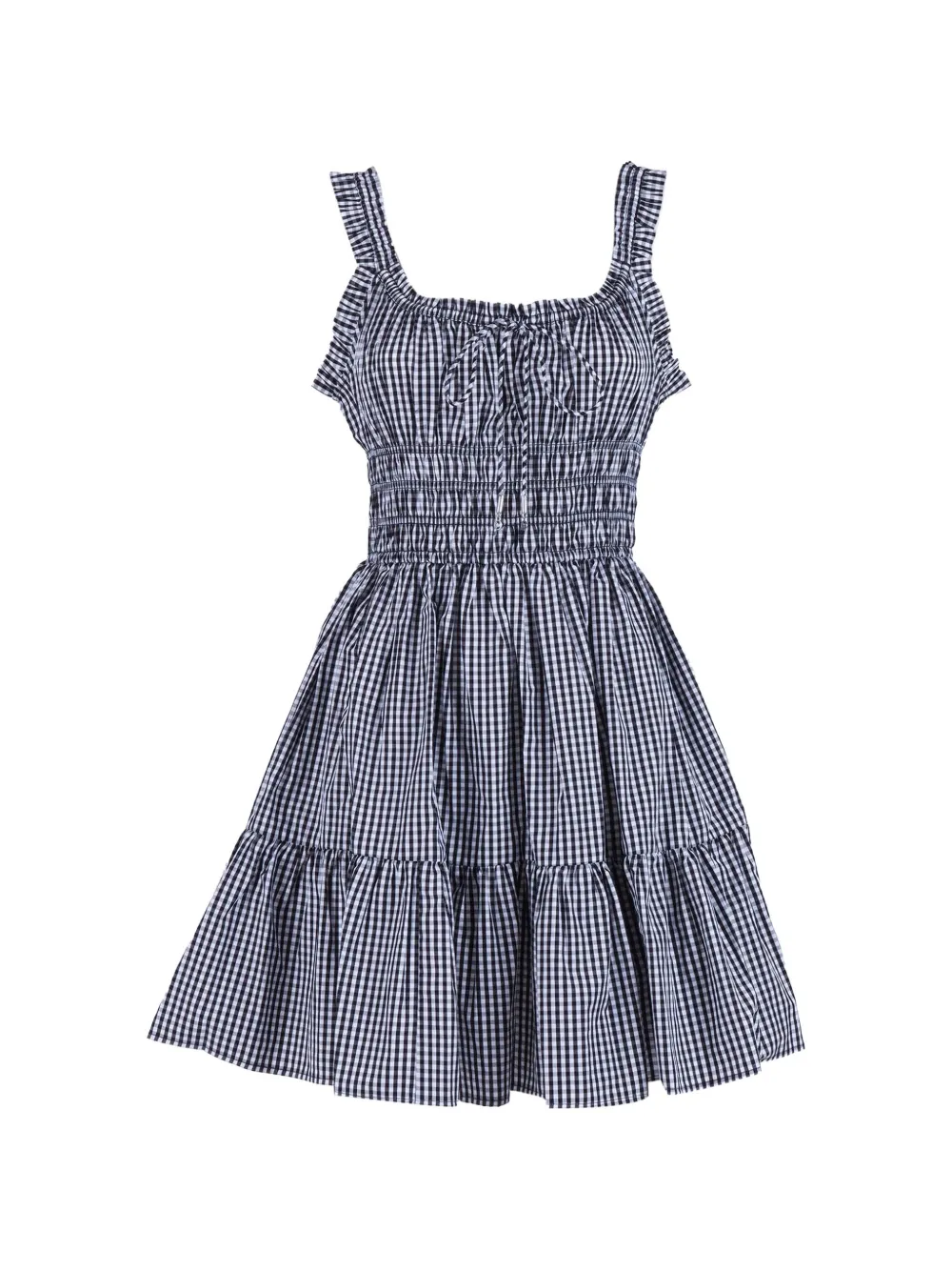 Michael Michael Kors gingham-check smocked mini dress - Nero