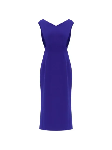 Jil Sander technical V-neck off-the-shoulder dress