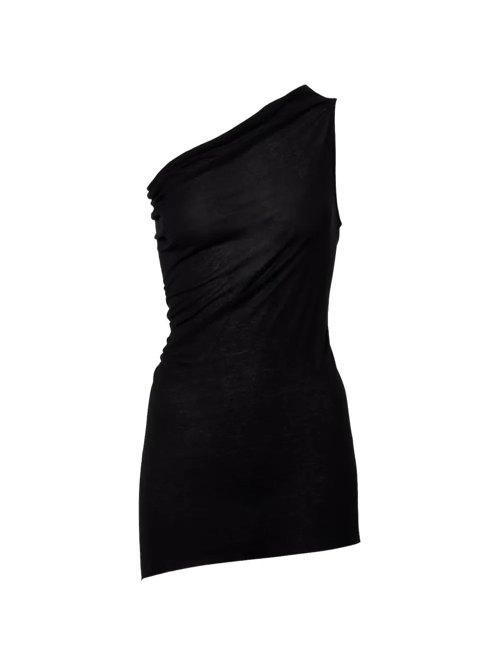 Rick Owens Athena one-shoulder draped top - Nero