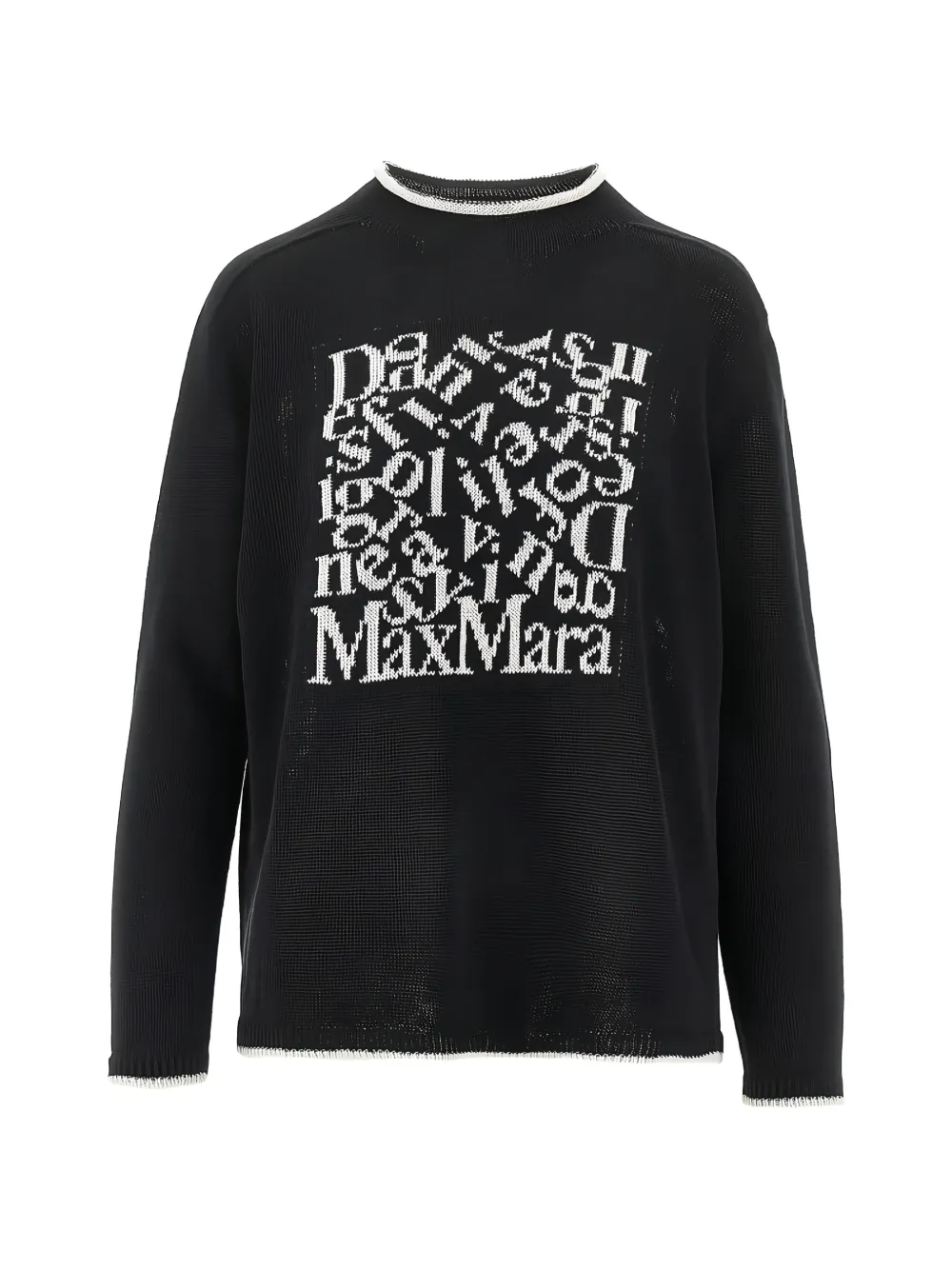 'S Max Mara logo-intarsia jumper - Nero