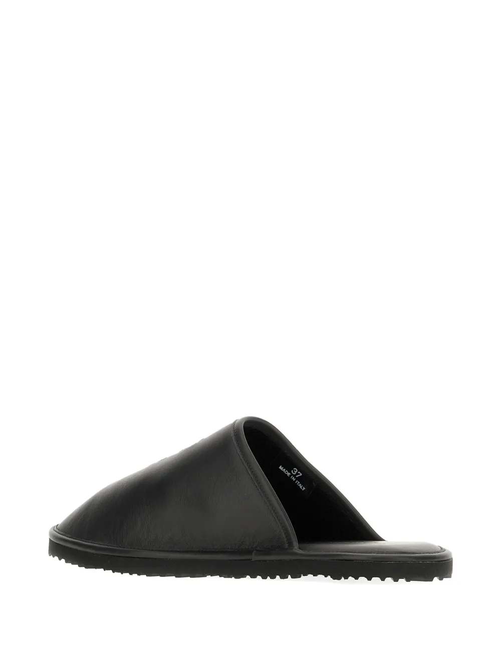 Off-White logo slippers Zwart