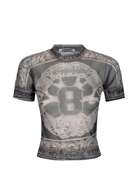 Ottolinger graphic-print mesh T-shirt