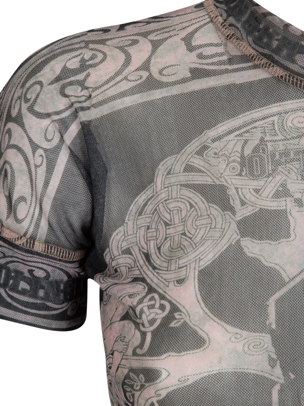  Ottolinger Graphic-print Mesh T-shirt - Grey 