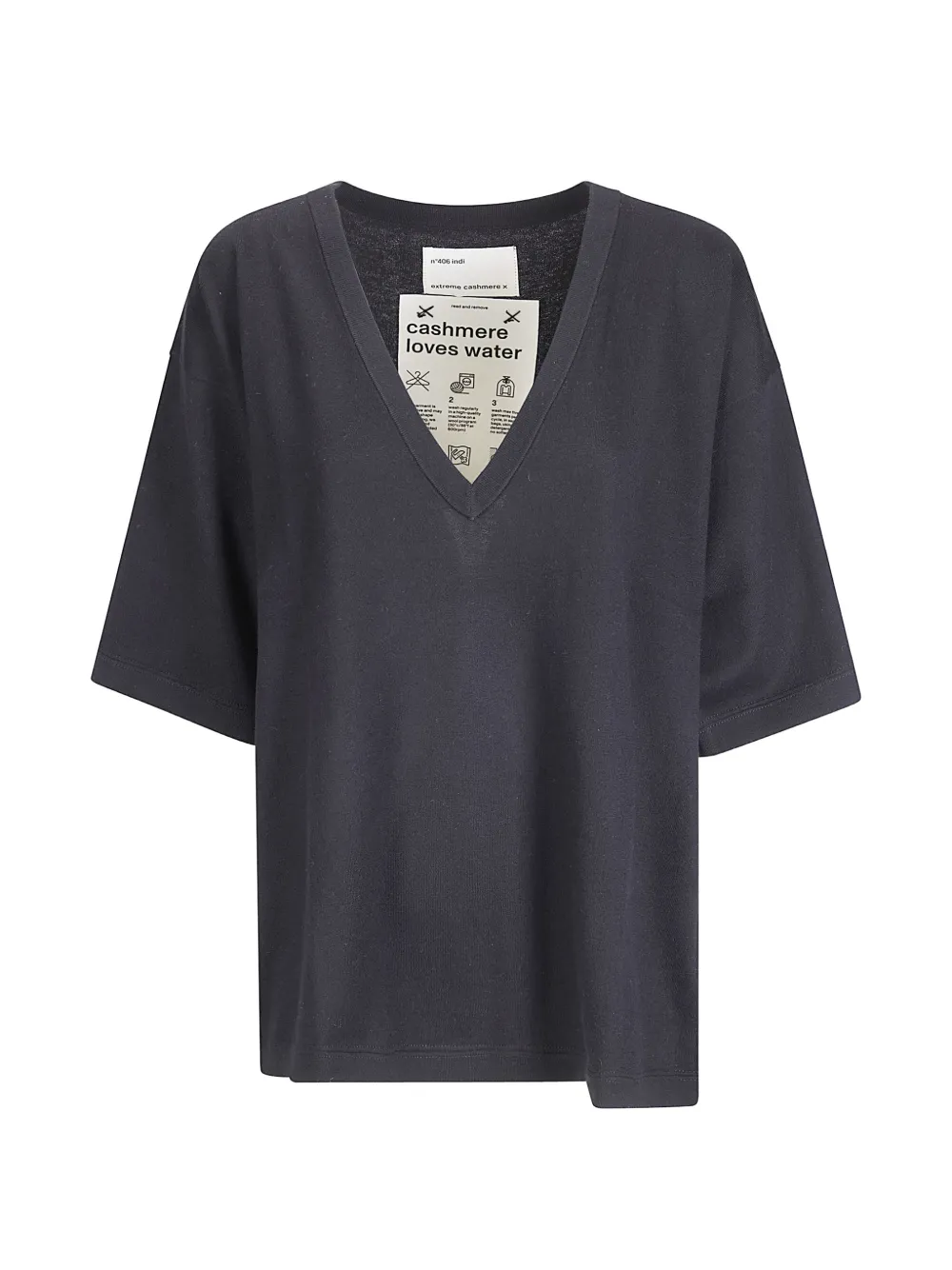 extreme cashmere V-neck T-shirt - Grigio