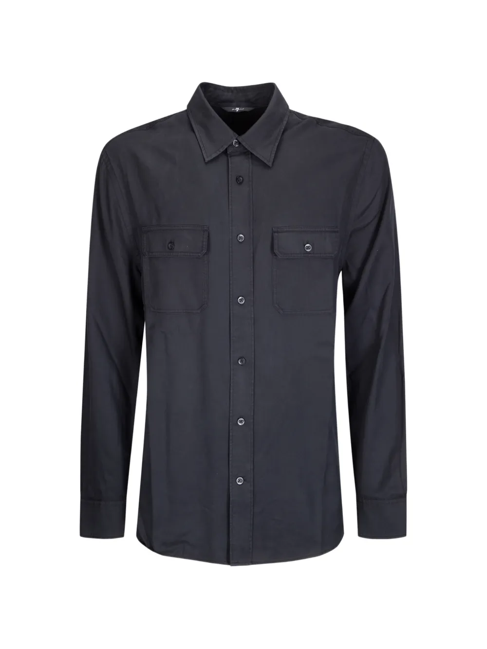 7 For All Mankind pocket regular shirt - Schwarz