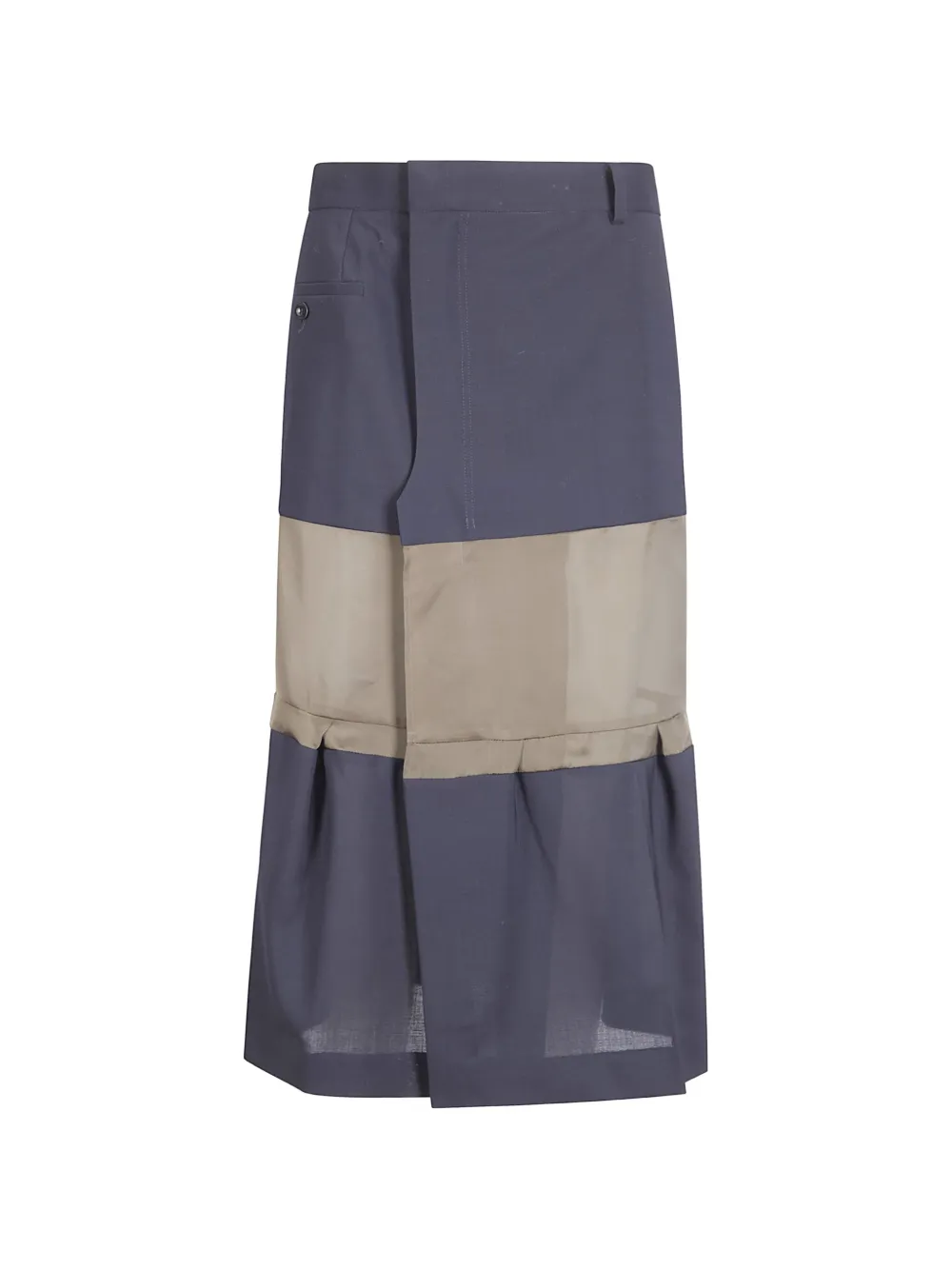 sacai Mini-plooirok met vlakken Blauw