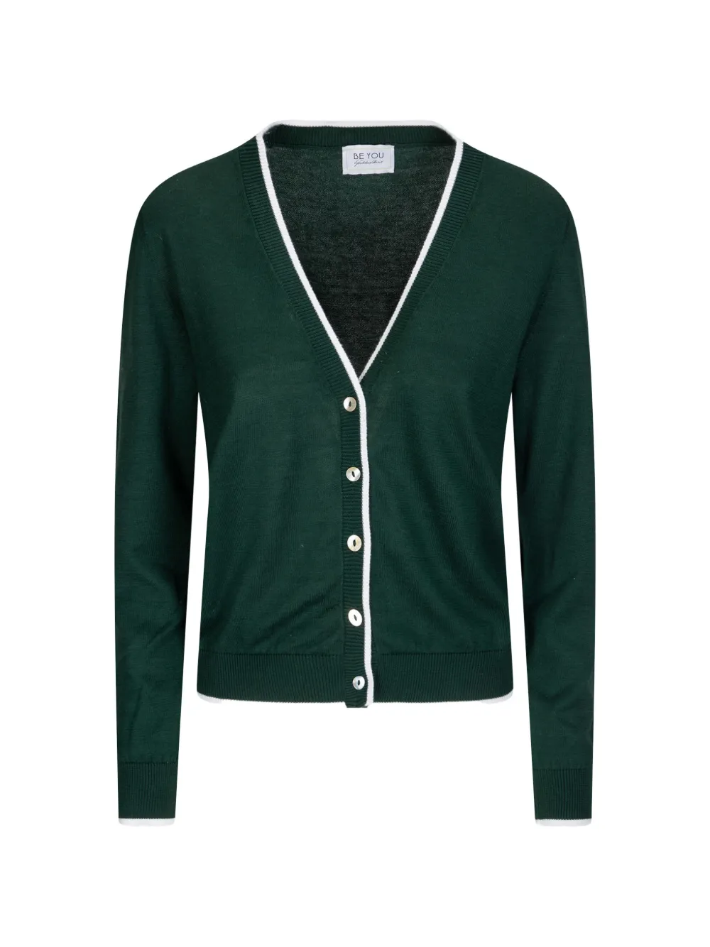 be you V-neck buttoned cardigan - Verde