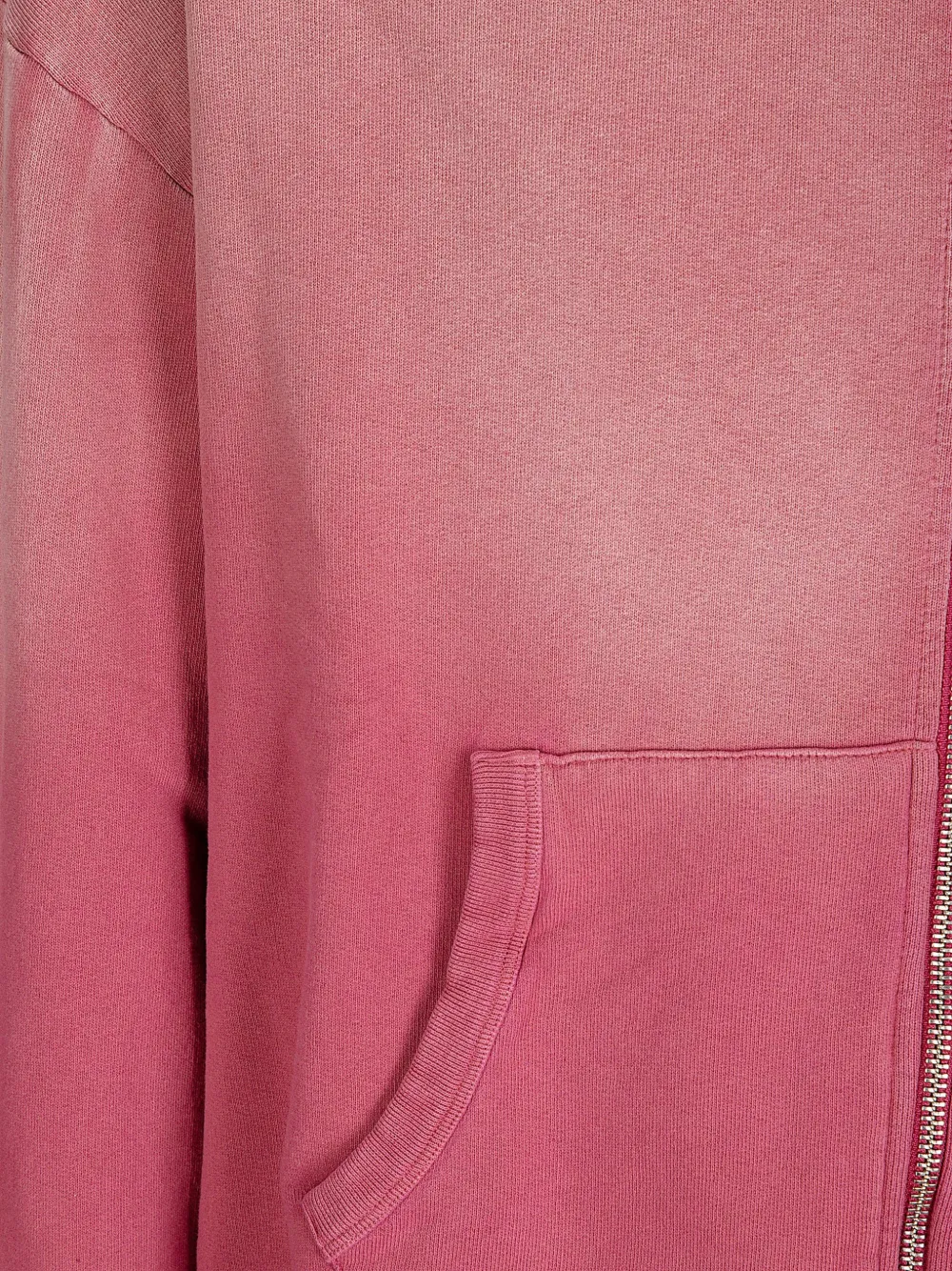 Brain Dead Hoodie met gewatteerde elleboog en rits Rood