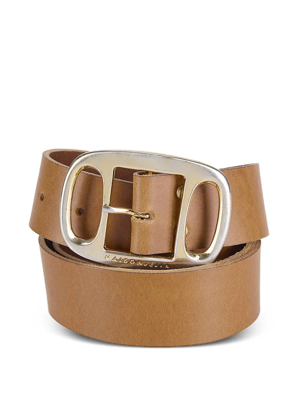  Jejia Buckled Leather Belt - Neutrals 