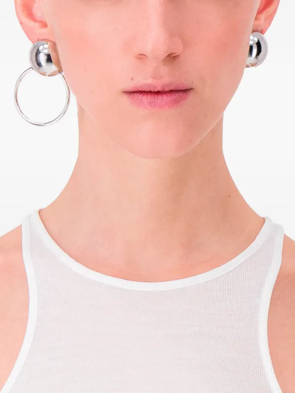 Justine Clenquet Edie ピアス | シルバートーン | FARFETCH JP