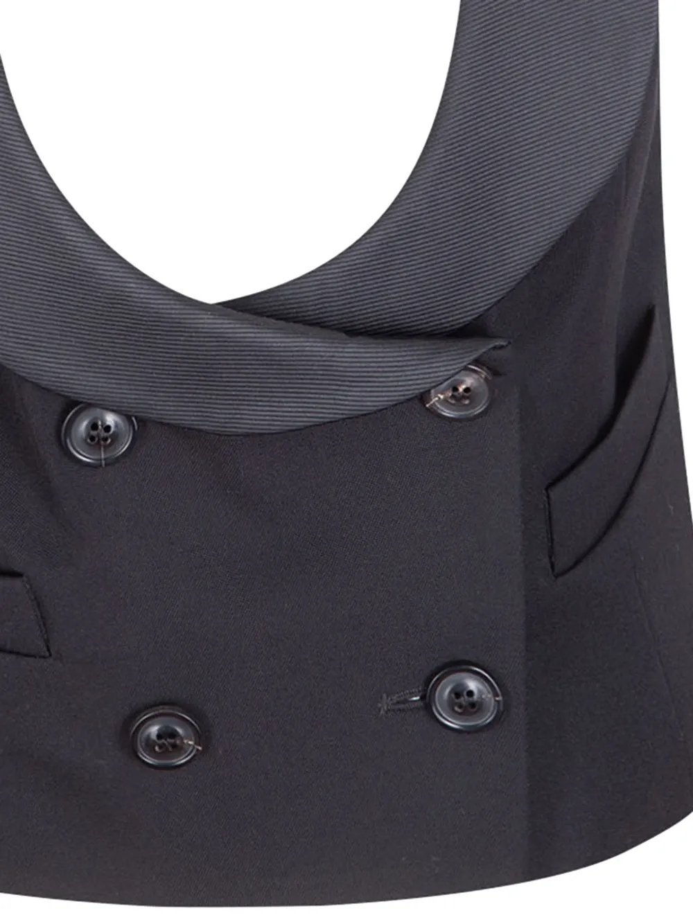 Maison Margiela Gilet met dubbele rij knopen Zwart