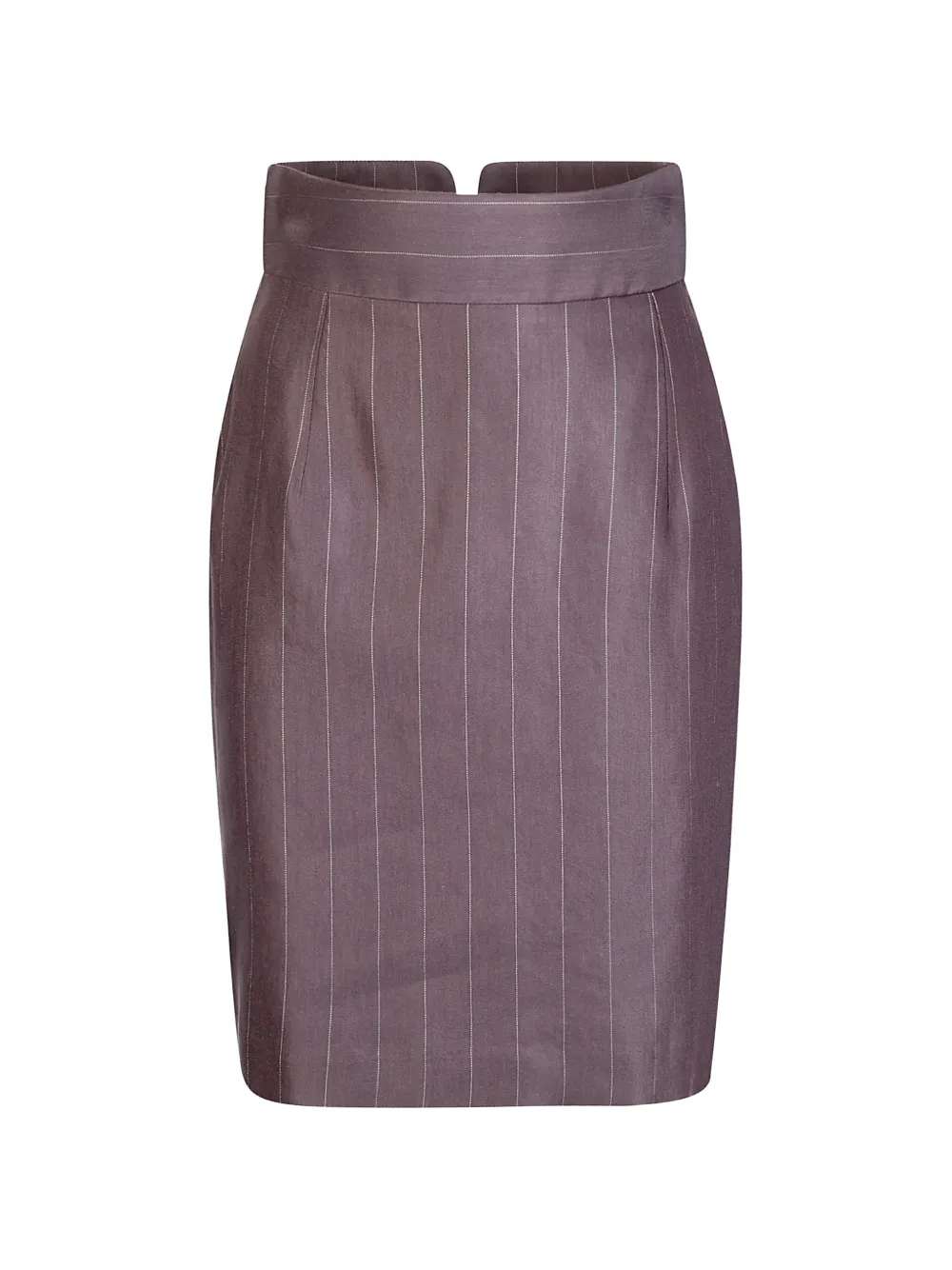 Tagliatore pinstripe pencil skirt - Marrone