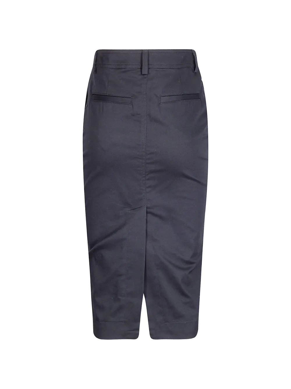  Thelatest Back-vent Pencil Skirt - Black 