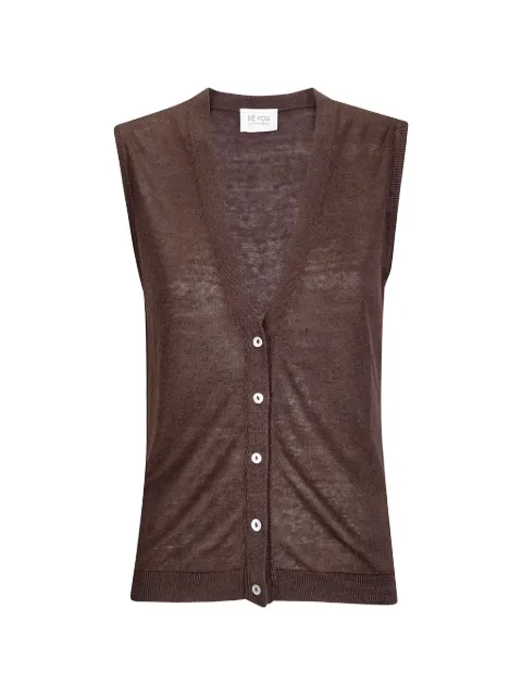 be you V-neck sleveless cardigan
