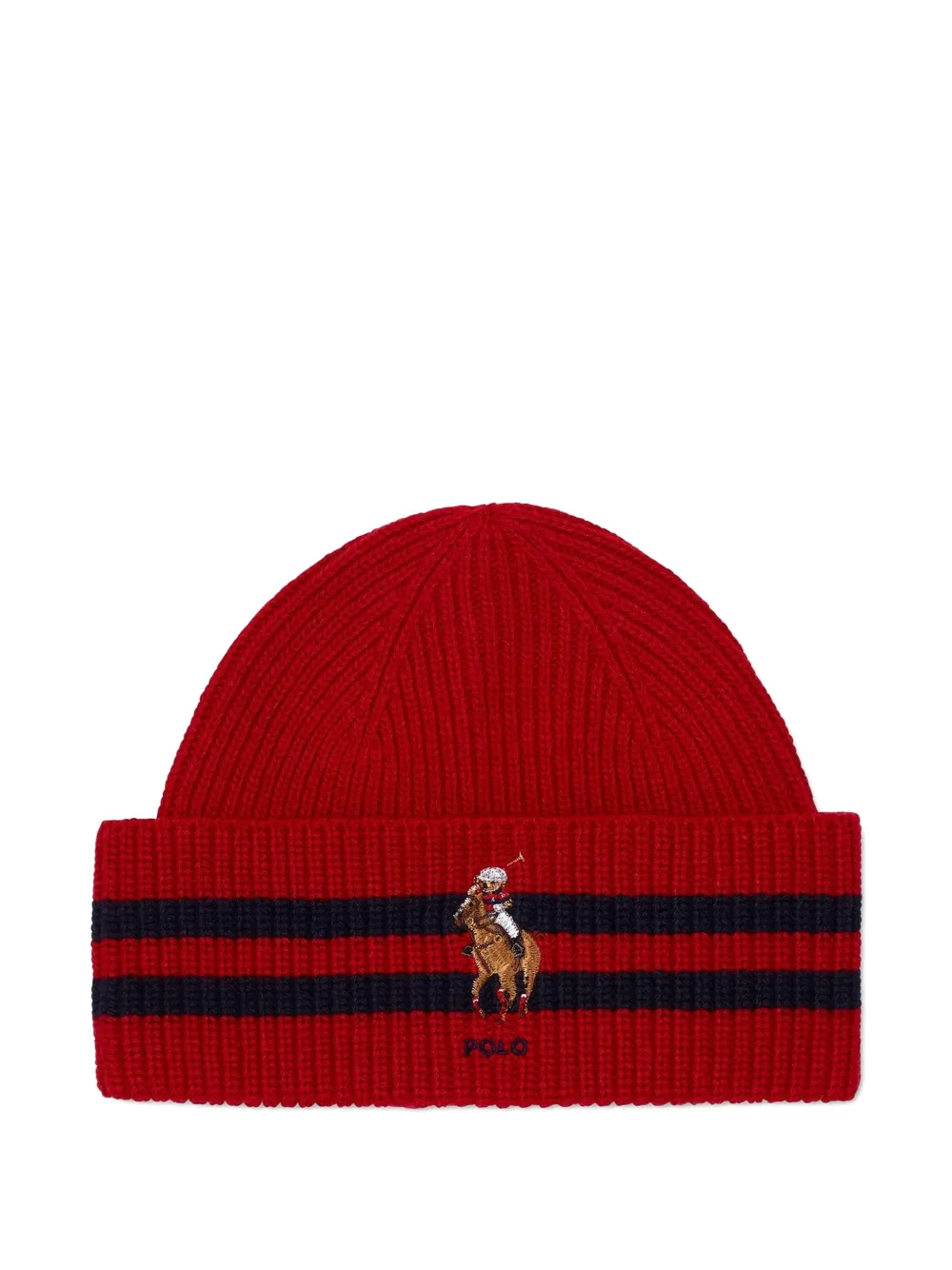 Polo Ralph Lauren striped beanie hat - Rot