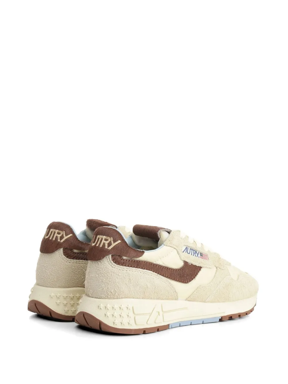 Autry Reelwind suede nylon low sneakers Beige