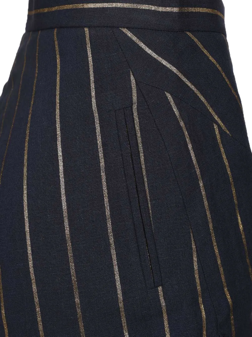 Vivienne Westwood Gestreepte rok met knopen Blauw