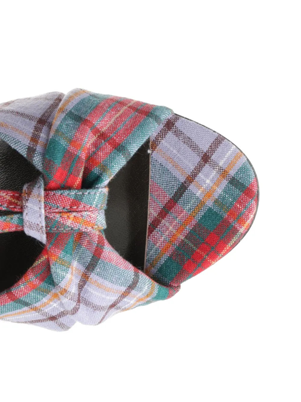 Vivienne Westwood Marilyn plaid knot sandals Paars