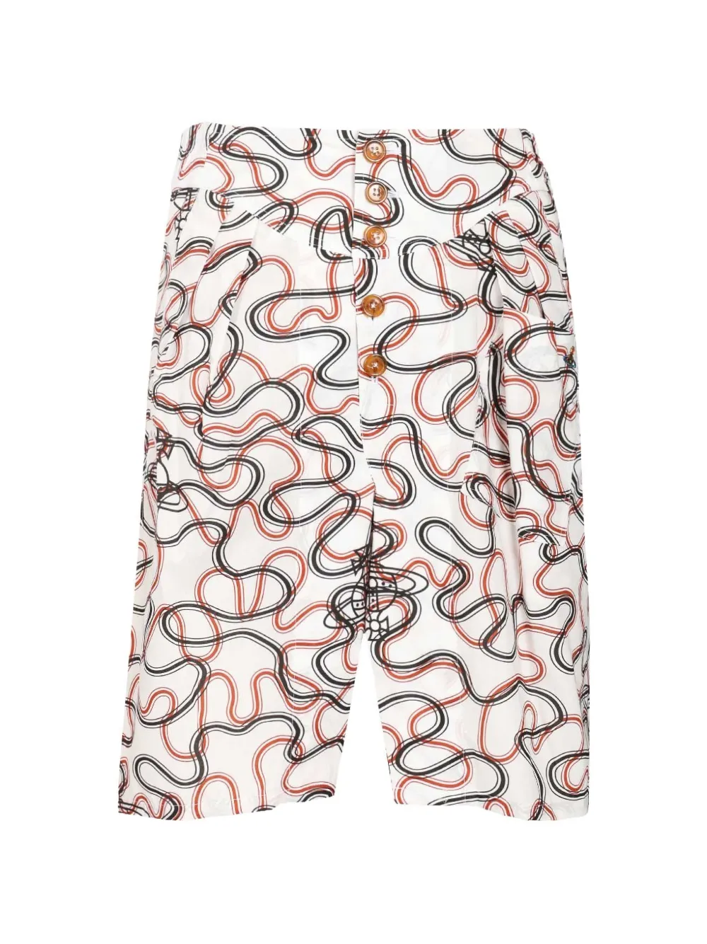 Vivienne Westwood squiggle-print bermuda shorts – White