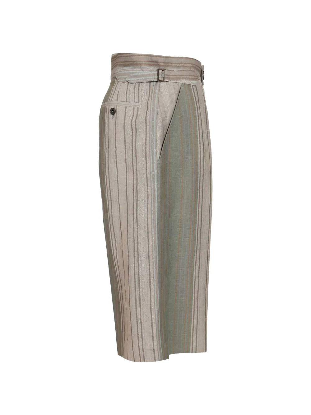 Vivienne Westwood Gestreepte shorts met gesp Beige