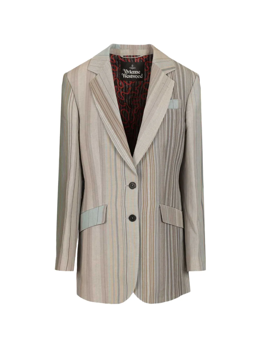 Vivienne Westwood striped buttoned jacket - Toni neutri