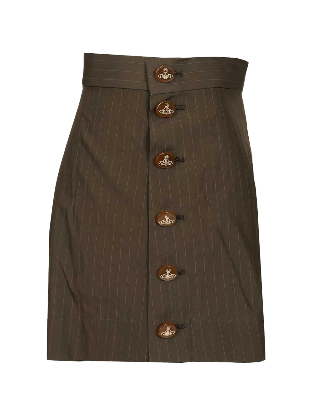 Vivienne Westwood Elle button pinstripe shorts - Marrone