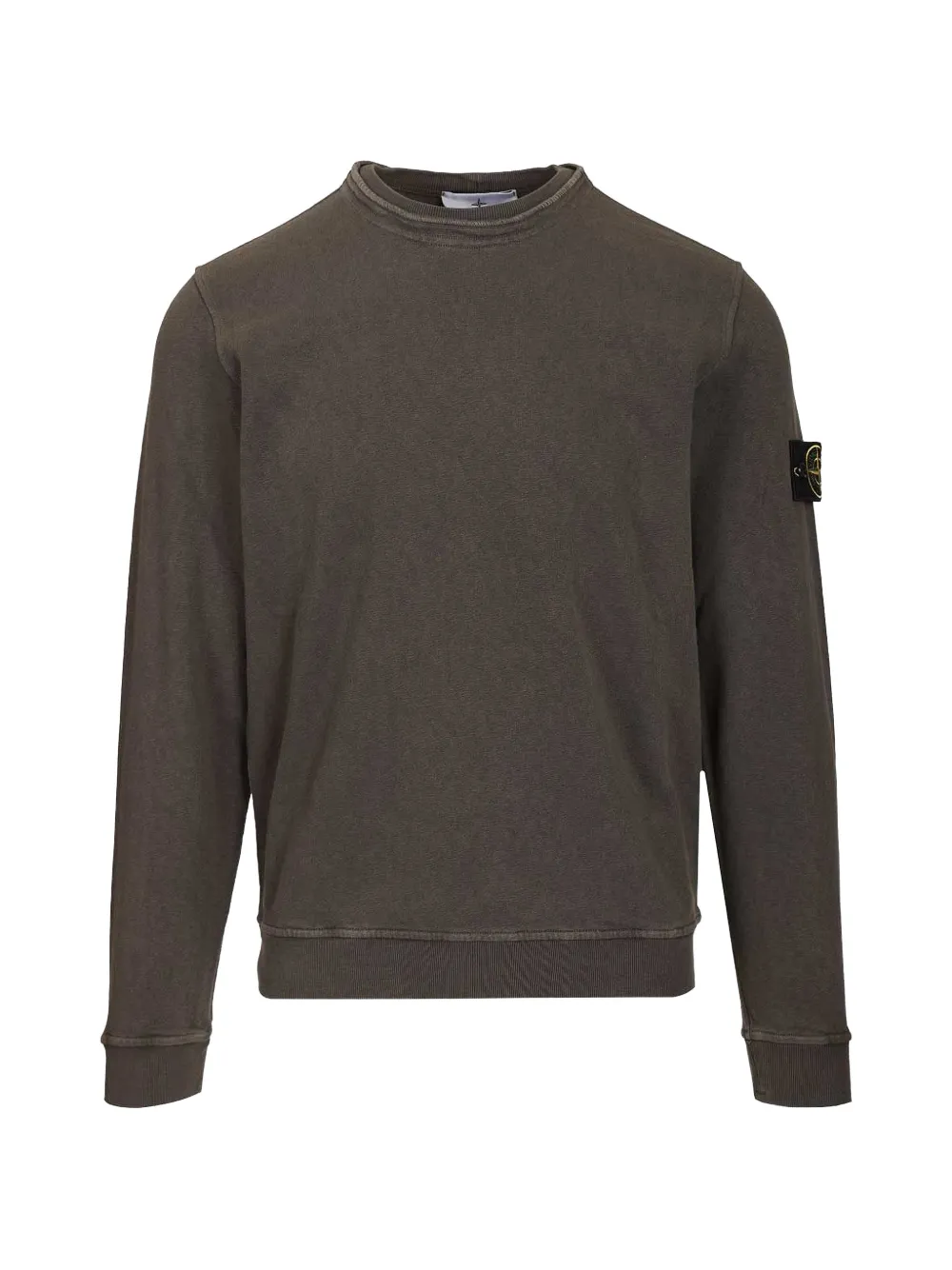 crewneck badge cotton sweatshirt
