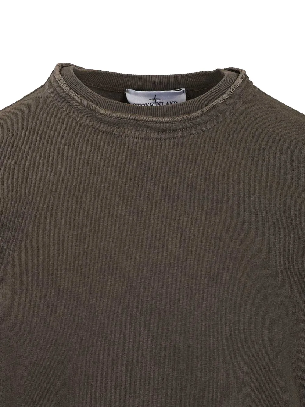 crewneck badge cotton sweatshirt