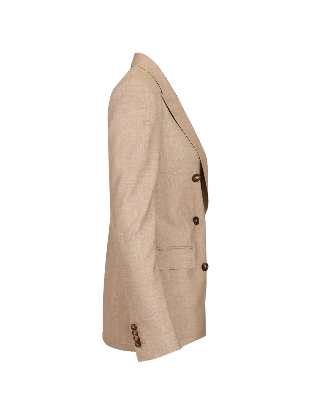 Tagliatore Wollen pak met dubbele rij knopen Beige