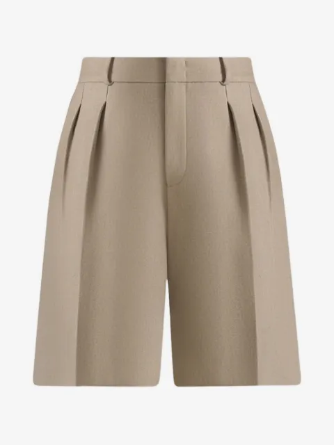 Manière De Voir Lorette linen double pleat shorts