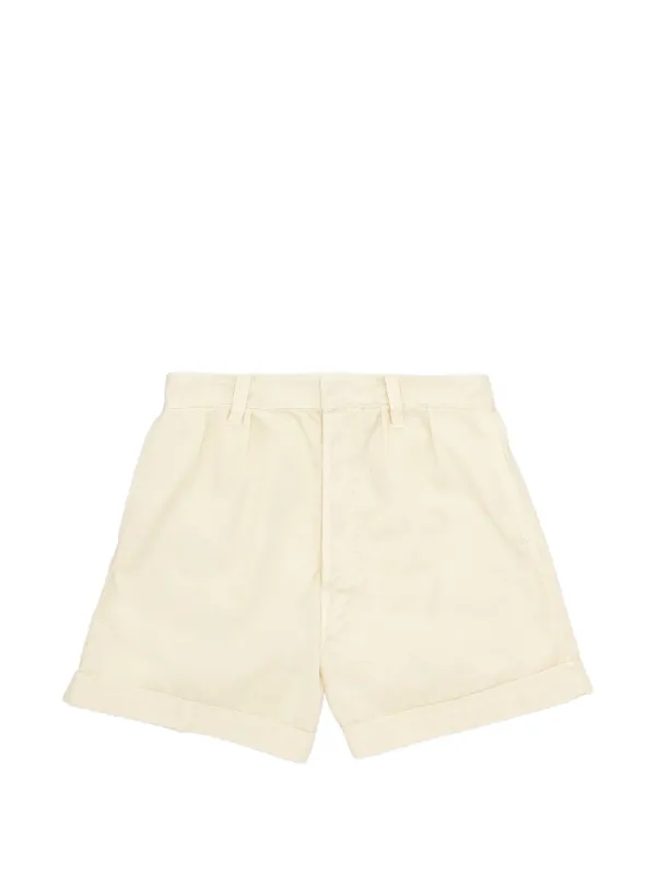 Fortela Bedford Cotton Bermuda Shorts in Neutrals