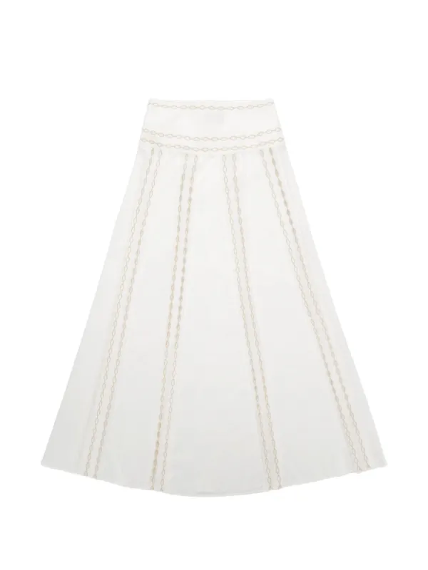 Fortela Alexane Broderie-anglaise Skirt in White