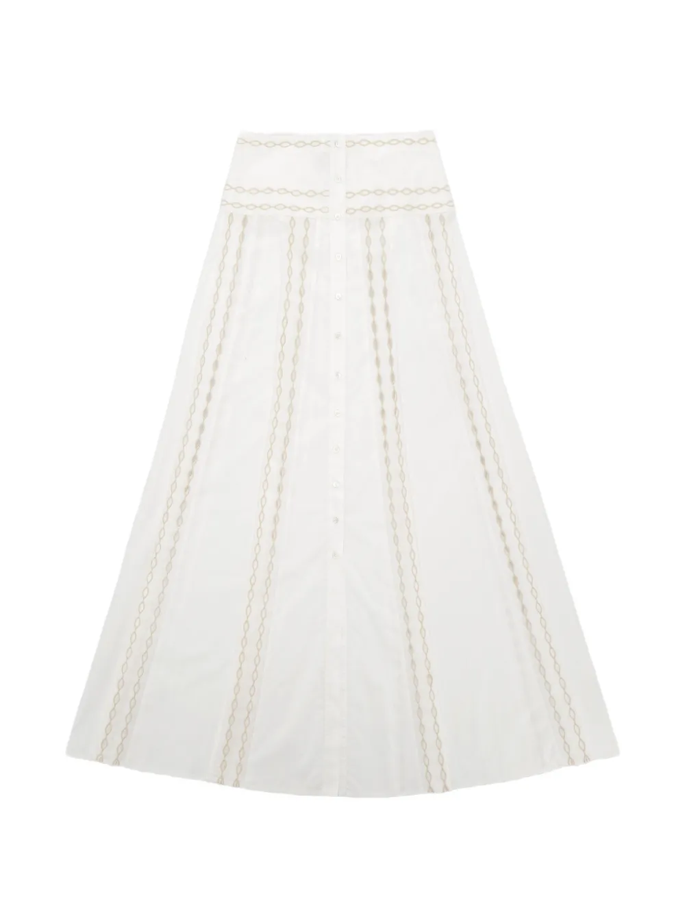 Fortela Alexane Broderie-anglaise Skirt in White, view 2