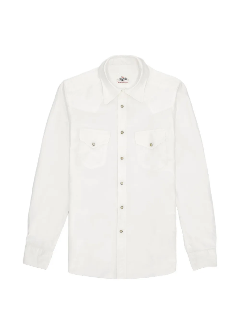 Fortela Tex Western flap-pocket cotton shirt - Bianco