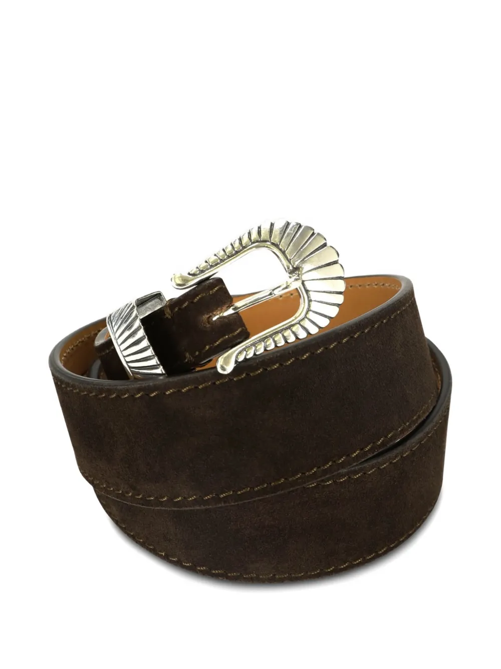 Fortela leather buckle belt - Braun