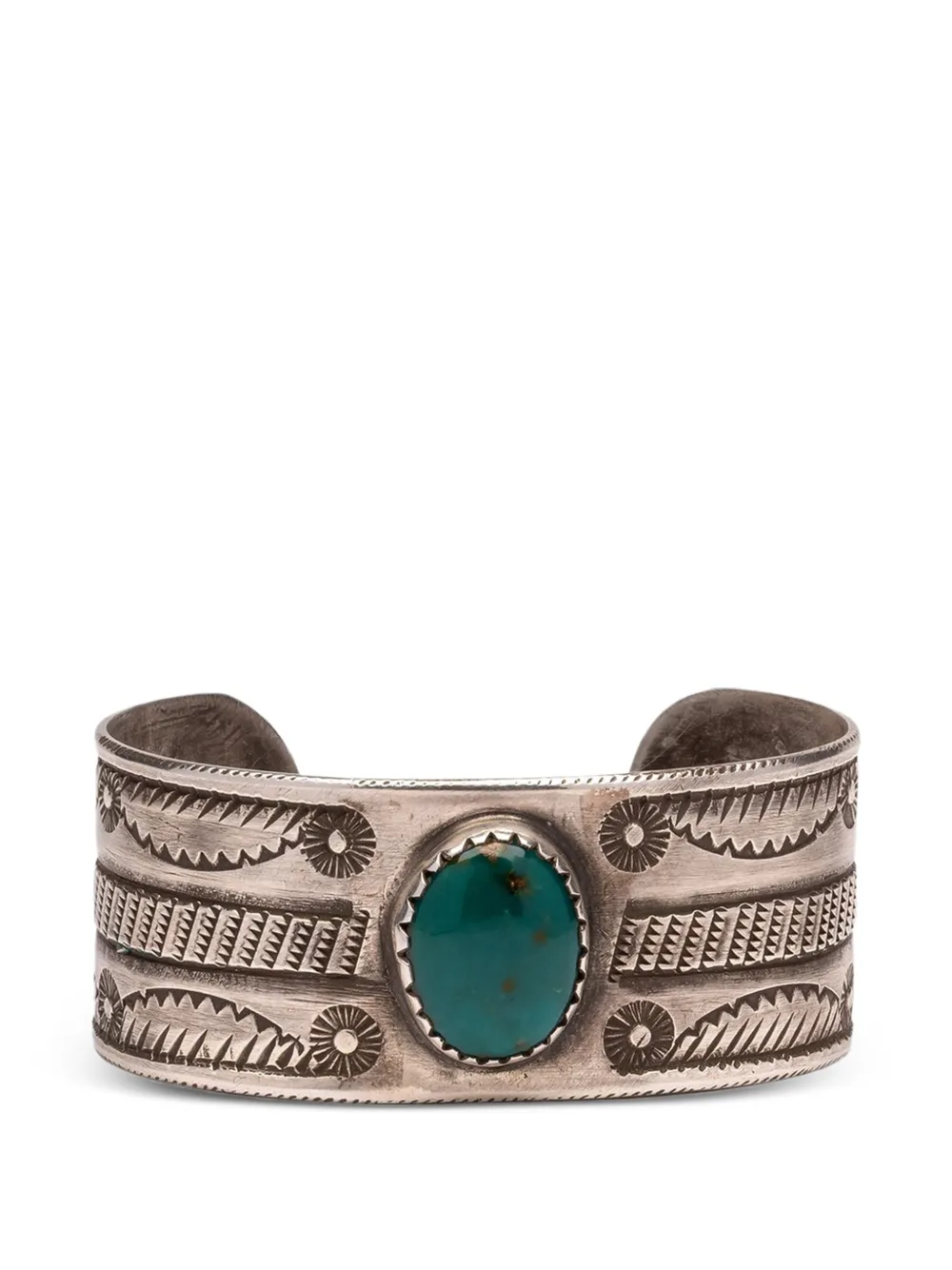 Fortela turquoise-stone bracelet - Argento