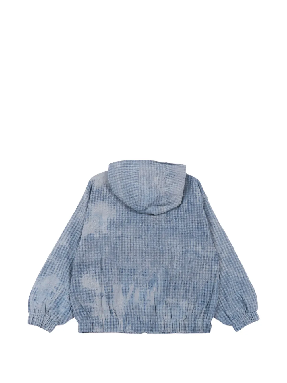 MSGM Kids Geruit spijkerjack met capuchon Blauw