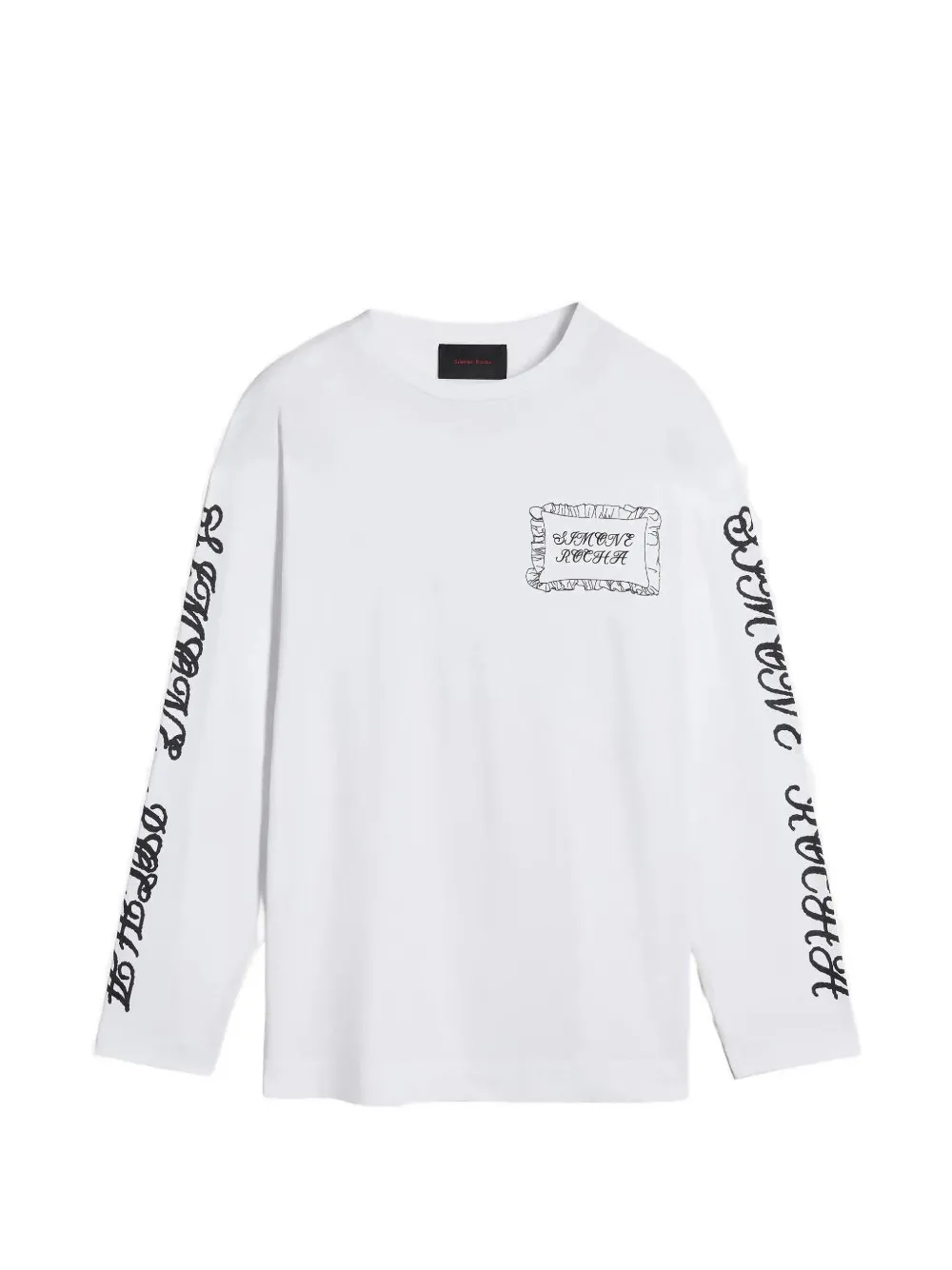 Simone Rocha Pillowcase print long-sleeve T-shirt - Bianco