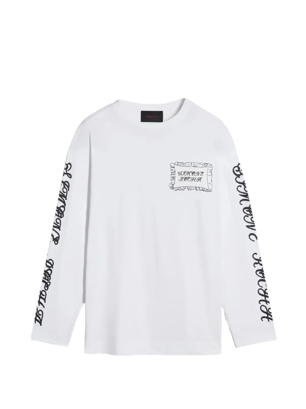 Simone Rocha Pillowcase print long-sleeve T-shirt - Bianco