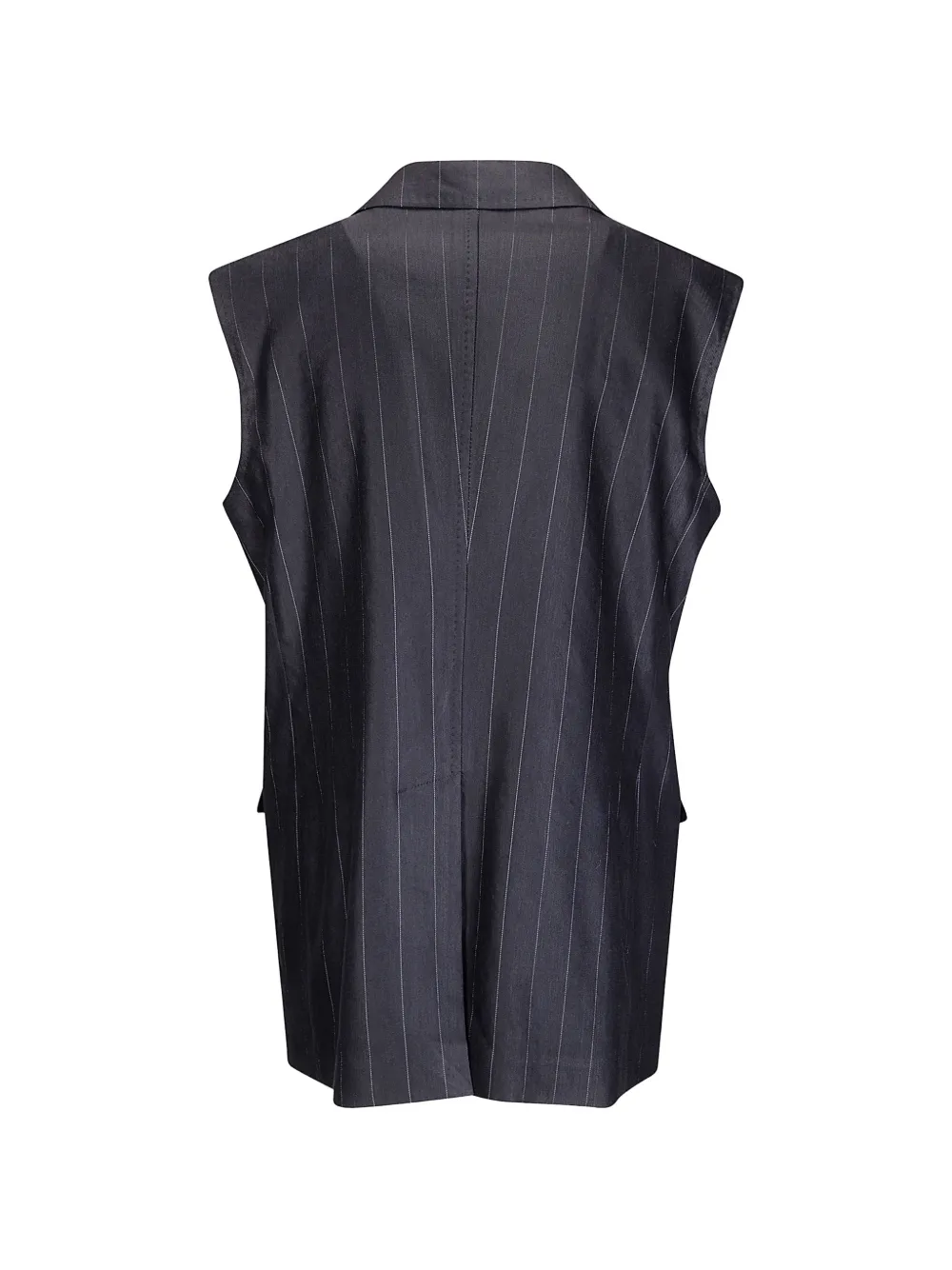 Tagliatore Bernice gilet met krijtstreep en dubbele rij knopen Grijs