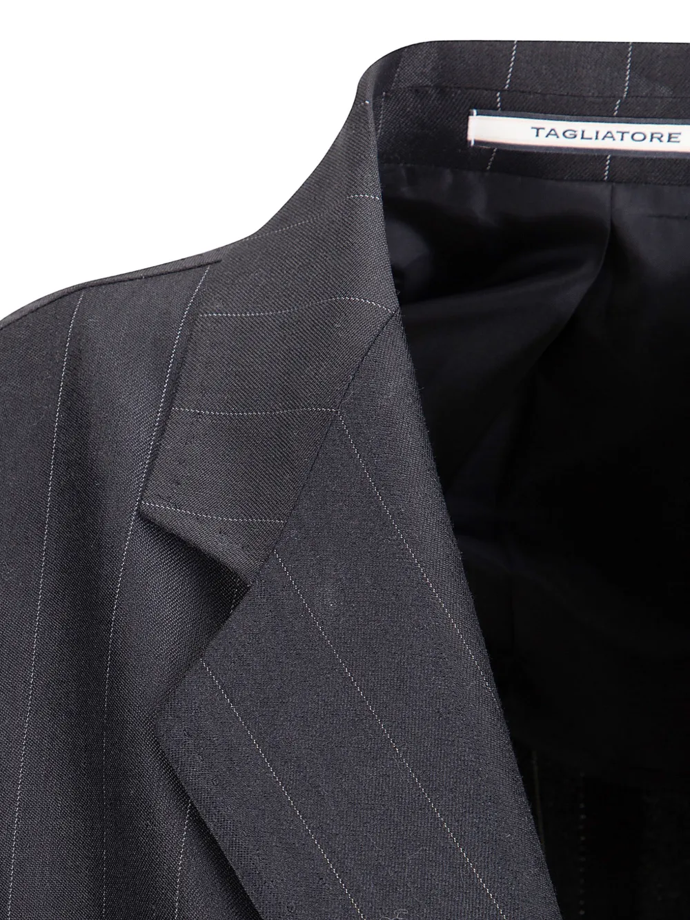 Tagliatore Bernice gilet met krijtstreep en dubbele rij knopen Grijs