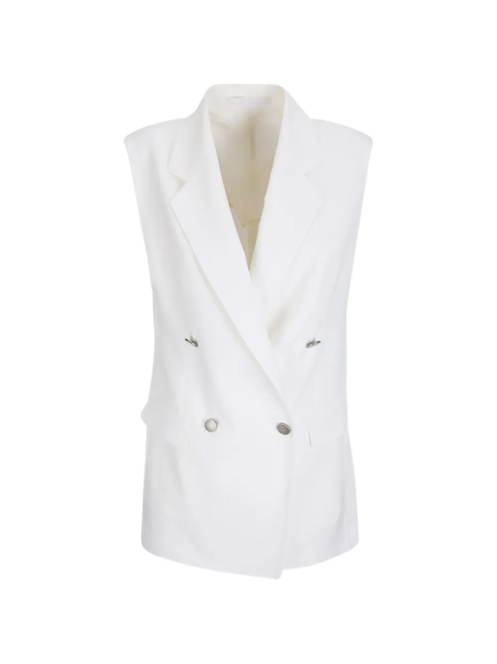 Tagliatore Bernice double-breasted waistcoa - White