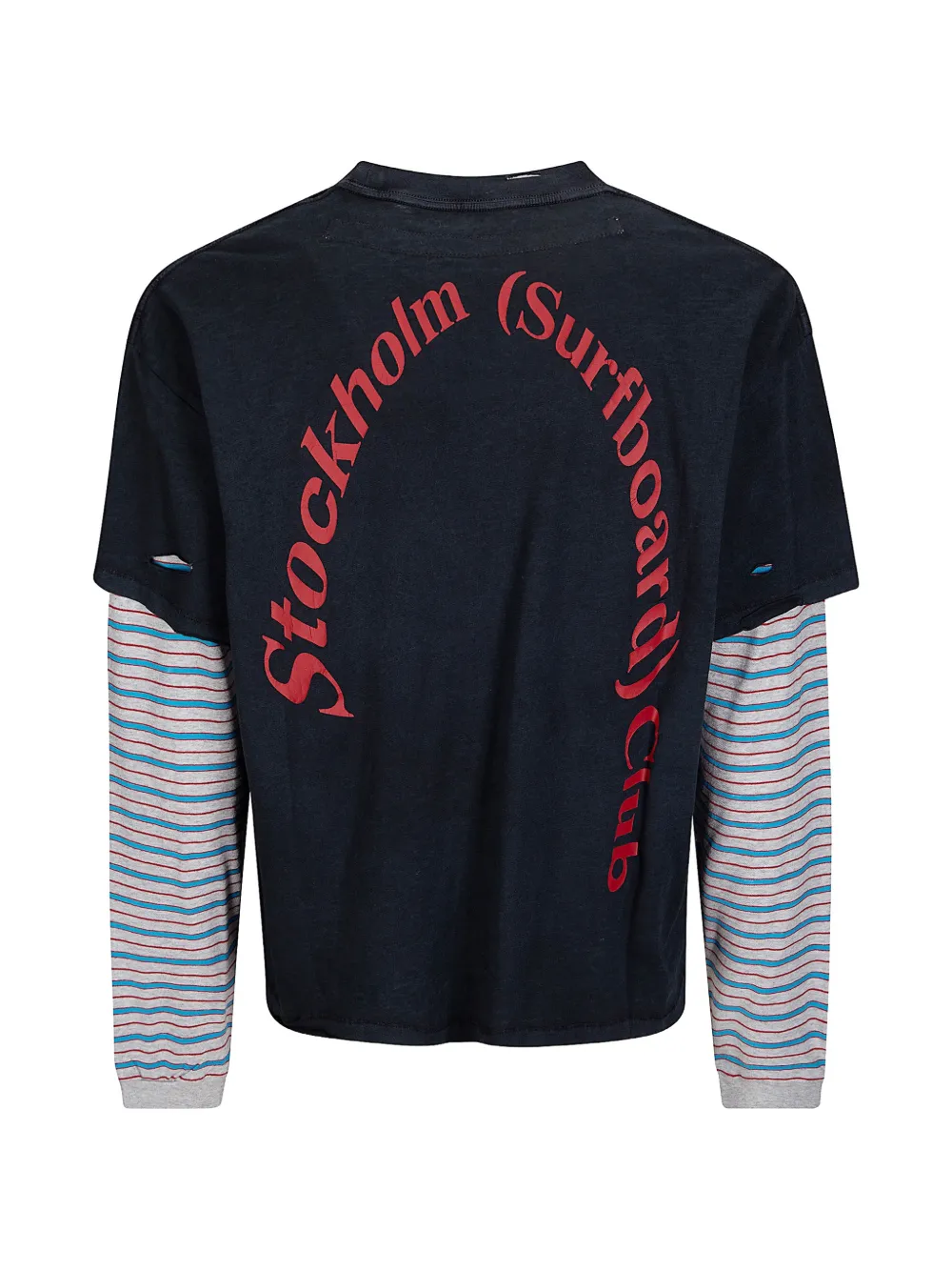 Stockholm Surfboard Club Striped Layered T-shirt | Black | FARFETCH JO