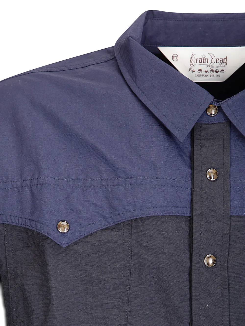  Brain Dead Western-style Panelled Shirt - Black 