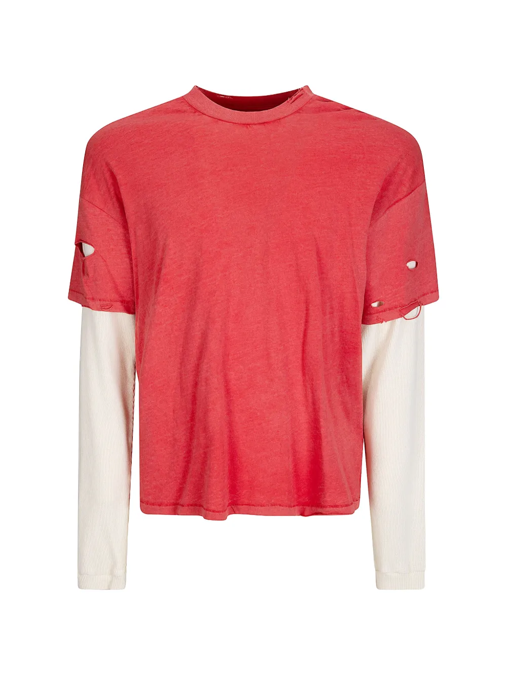 Stockholm Surfboard Club distressed layered T-shirt - Rosso