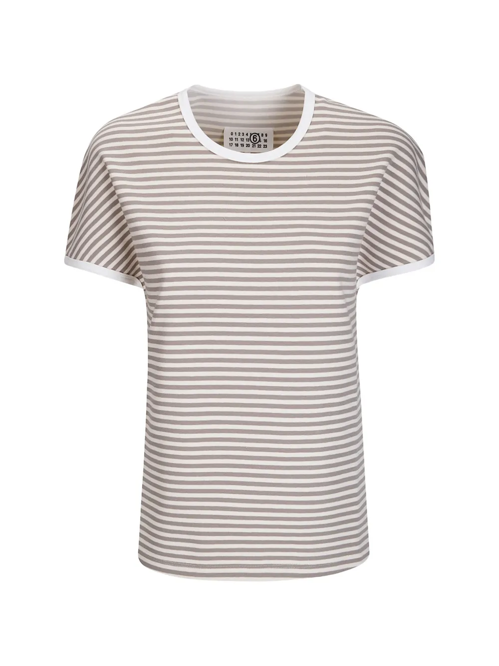 MM6 Maison Margiela striped T-shirt - Toni neutri