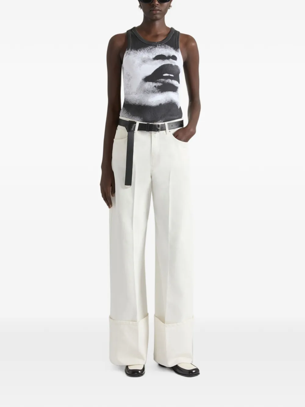 Givenchy Katoenen slim-fit tanktop met Portrait-print Zwart