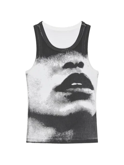 Givenchy slim fit tank top in cotton with portrait print