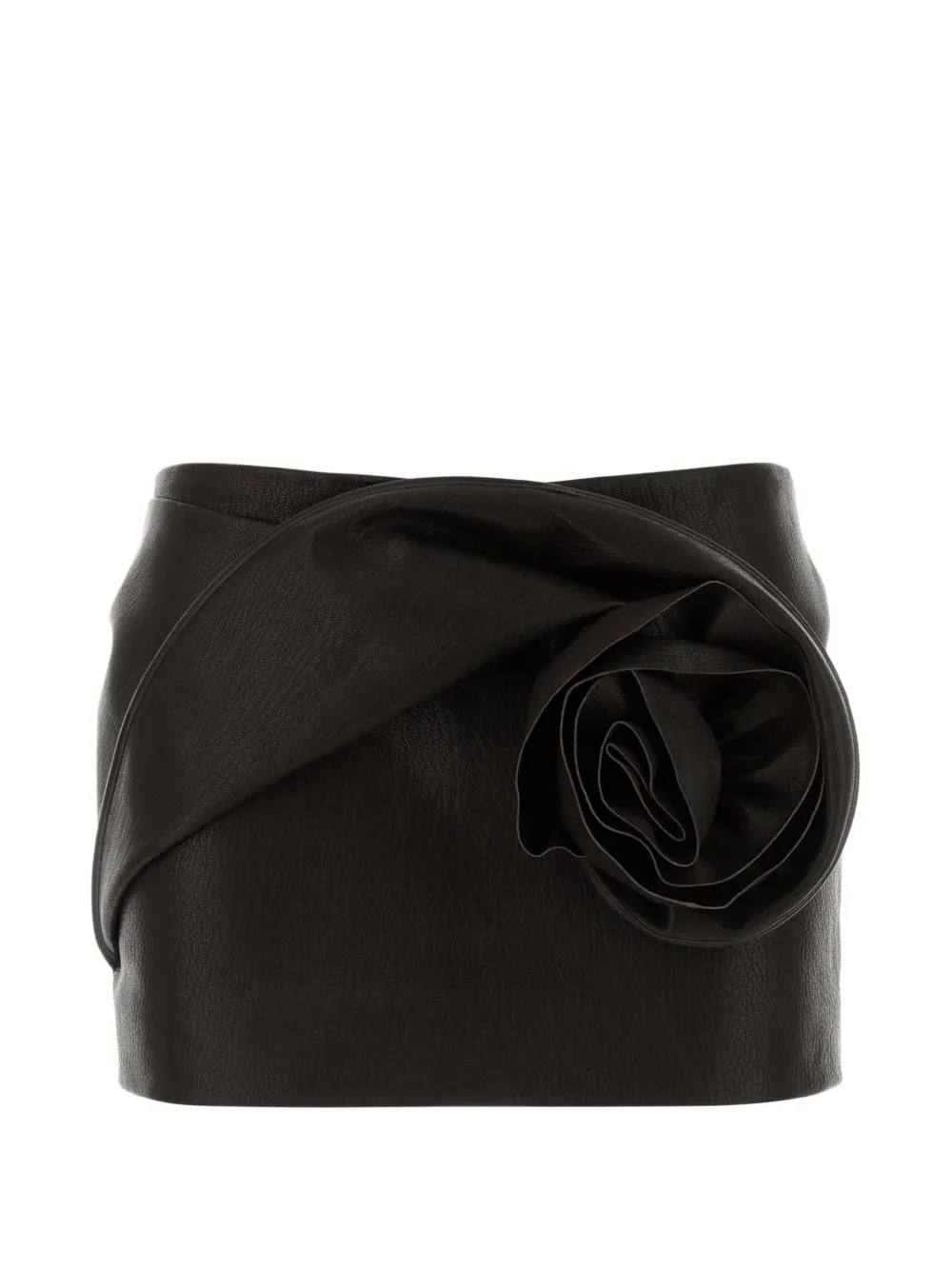 Magda Butrym leather mini skirt - Marrone